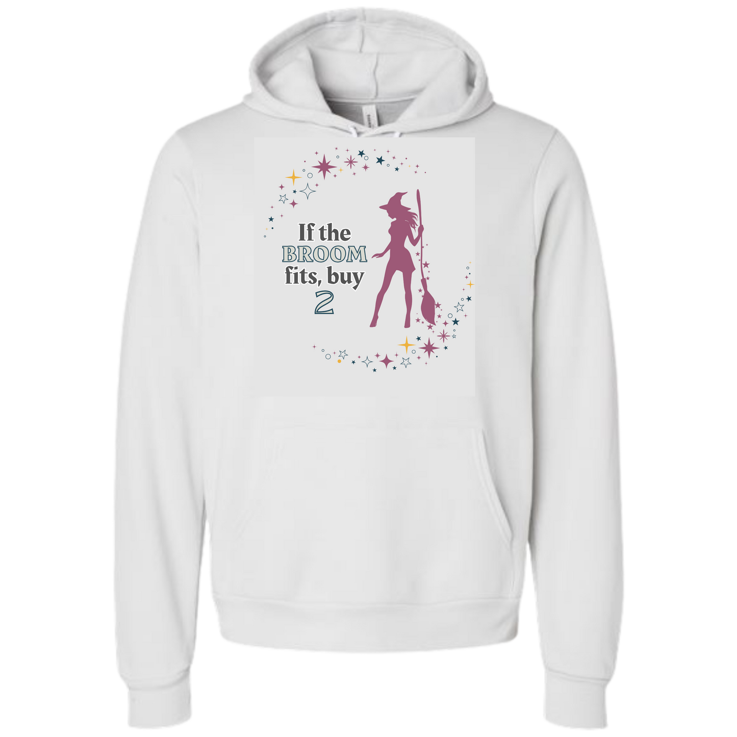 If The Broom Fits - Sponge Fleece Hoodie - Greens, Neutrals