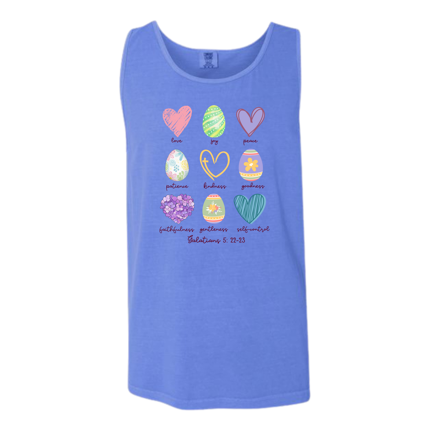 Galatians 5 - Easter - Comfort Colors - Unisex Tank - Neutral Colors & Blues