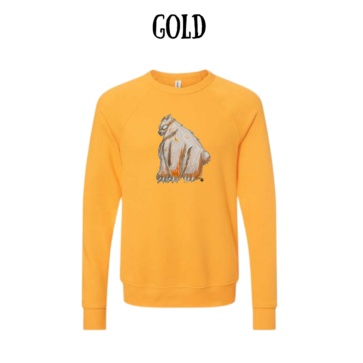 AC - Muscle Bear - Sponge Fleece Raglan Sweatshirt - Assorted Colors