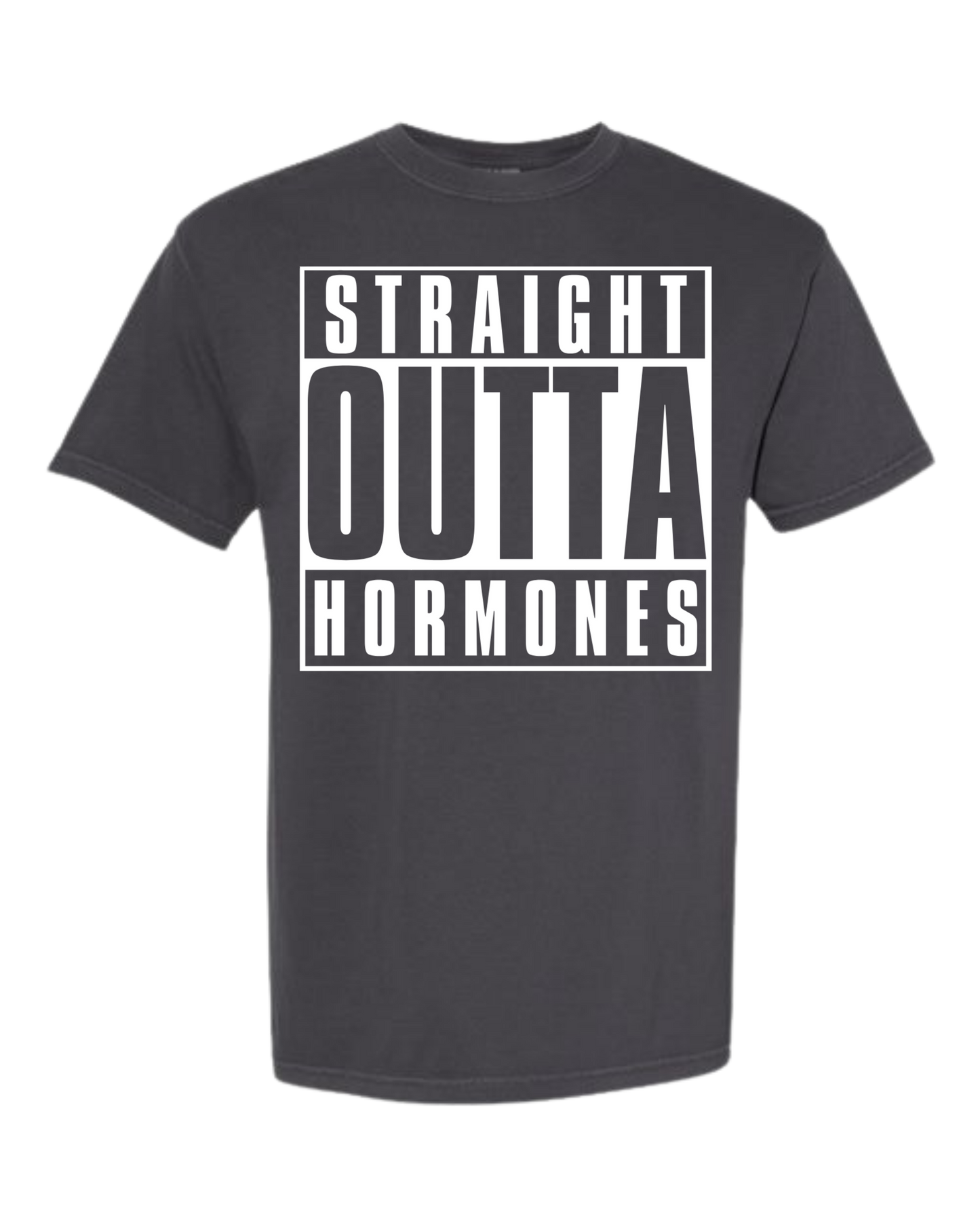 Straight Outta Hormones - Comfort Colors - Heavyweight Unisex Tee - Neutrals