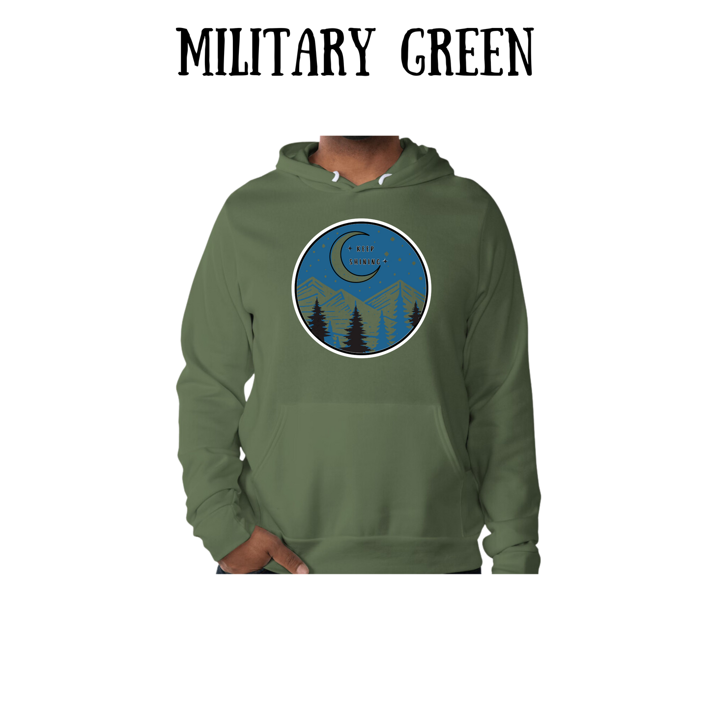 OP - Keep Shining - Sponge Fleece Hoodie - Greens, Neutrals