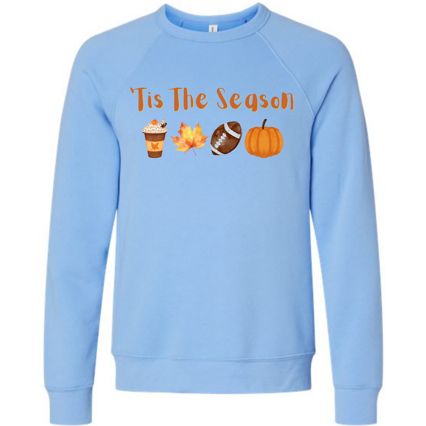 'Tis the Season - Fall - Sponge Fleece Raglan Sweatshirt - Blues, Purples