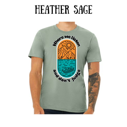 CP - Where We Listen and Don't Judge - Unisex Tee - Greens