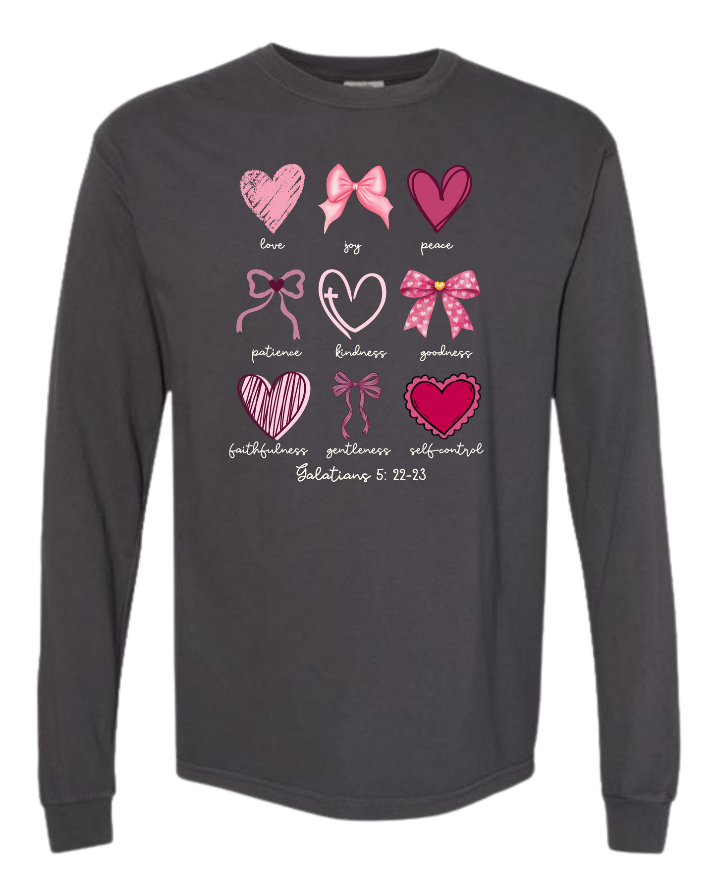Galatians 5 - Valentines - Comfort Colors - Heavyweight Long Sleeve Tee - Neutral Colors