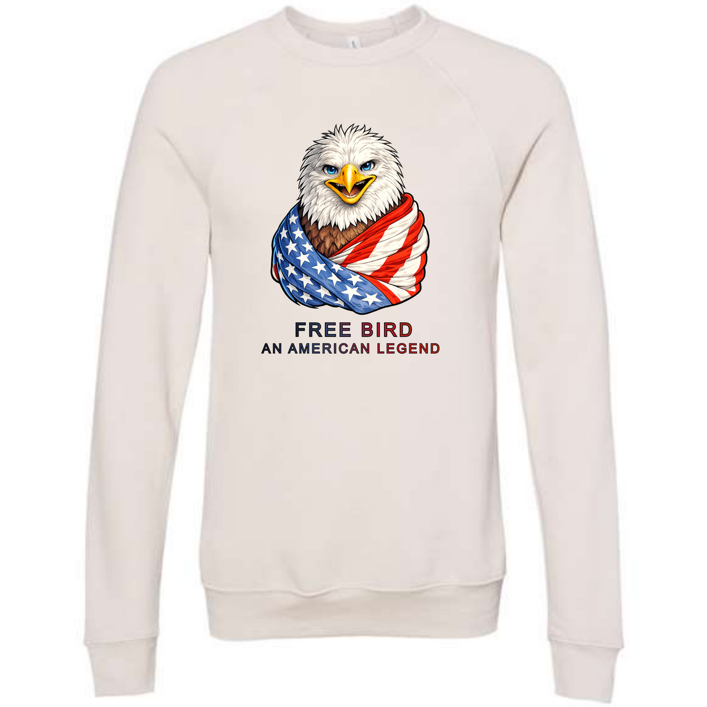 Free Bird An American Legend - Sponge Fleece Raglan Sweatshirt - Assorted Colors