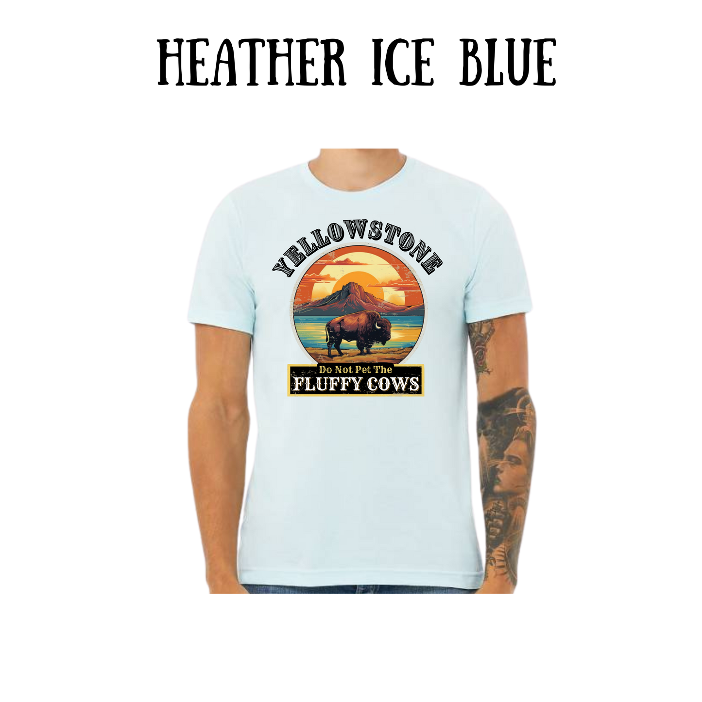 CP - Yellowstone: Fluffy Cows - Unisex Tee - Blues