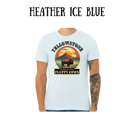 CP - Yellowstone: Fluffy Cows - Unisex Tee - Blues