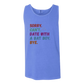 Sorry. Can't. Date With A Bat Boy. Bye. - Comfort Colors - Unisex Tank - Neutral Colors & Blues