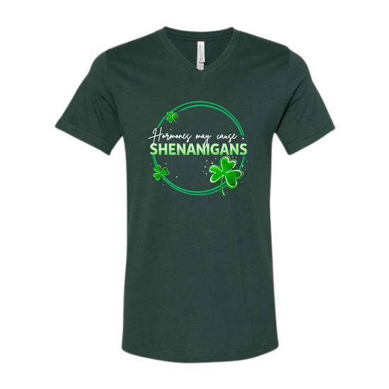 Hormones May Cause Shenanigans - Bella+Canvas - Unisex V-Neck - Assorted Colors