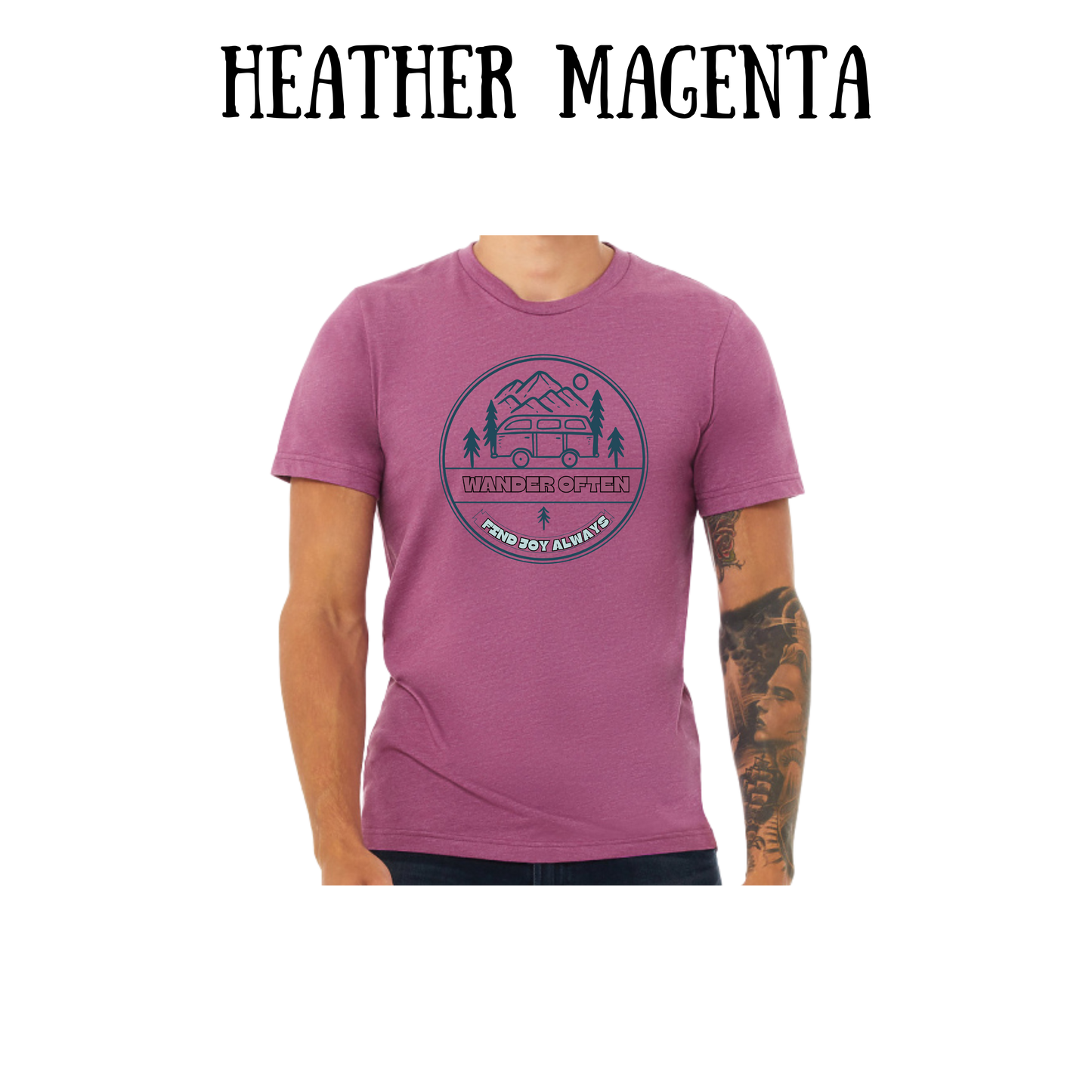 CP - Wander Often - Unisex Tee - Pinks, Purples, Neutrals