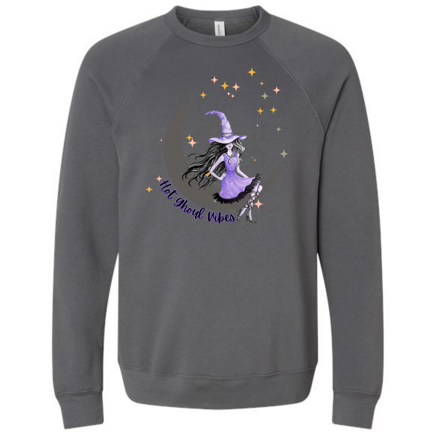 HP - Hot Ghoul Vibes - Sponge Fleece Raglan Sweatshirt - Greens, Neutrals