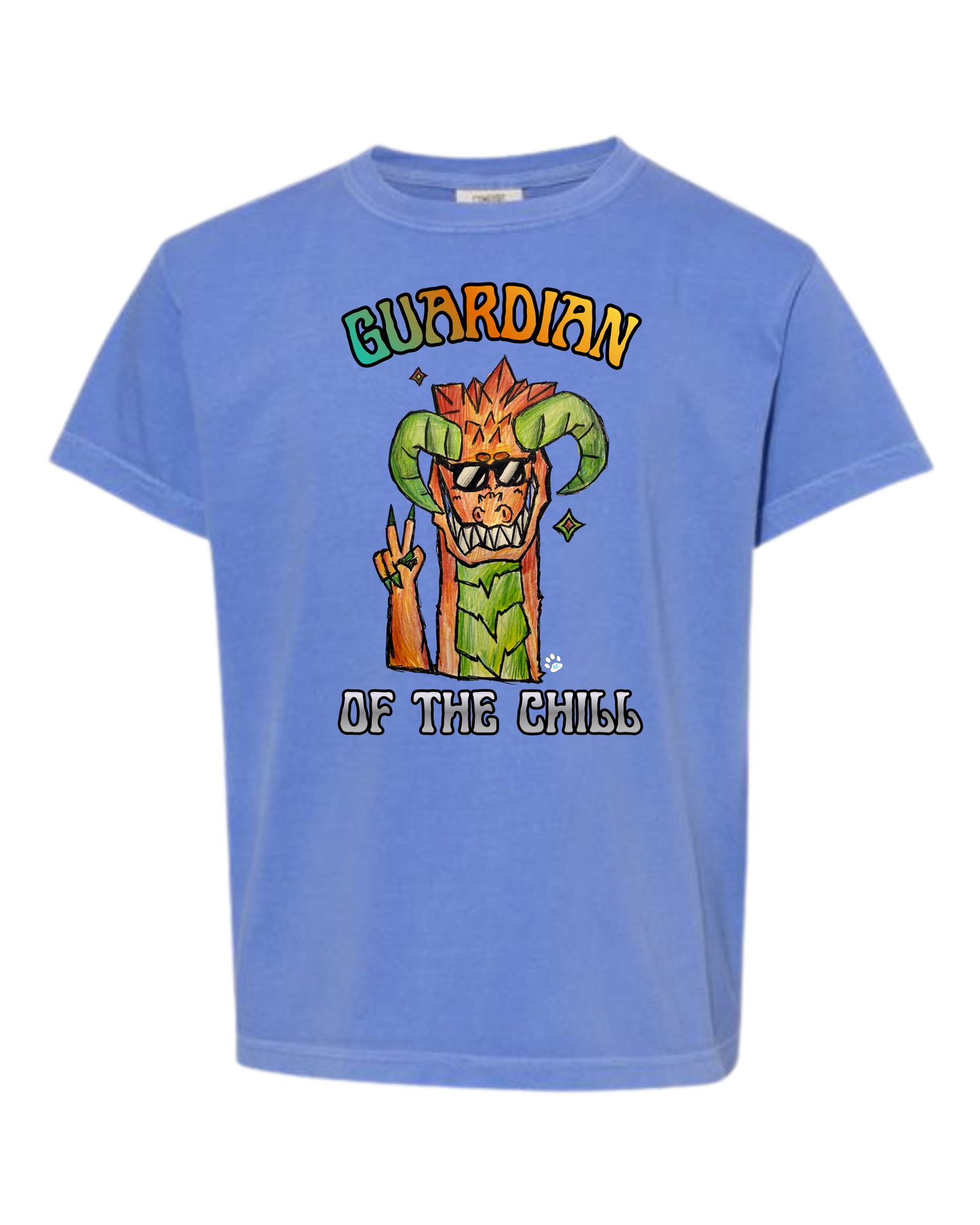 Guardian of The Chill - Comfort Colors - Heavyweight Youth Tee - Neutral Colors & Blues