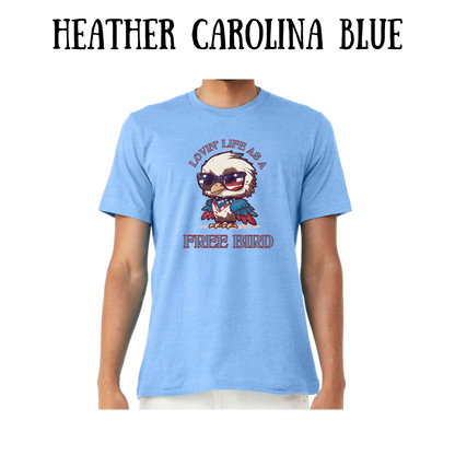 PP - Lovin' Life As A Free Bird - Unisex Tee - Blues
