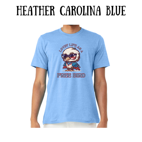 PP - Lovin' Life As A Free Bird - Unisex Tee - Blues