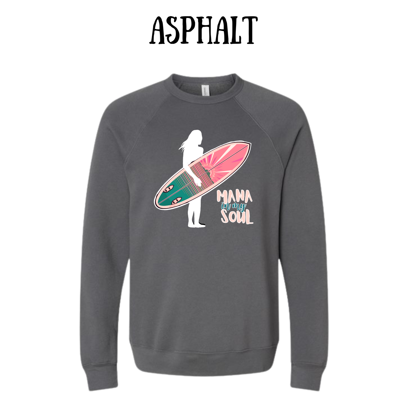VP - Mana in My Soul - Sponge Fleece Raglan Sweatshirt - Greens, Neutrals