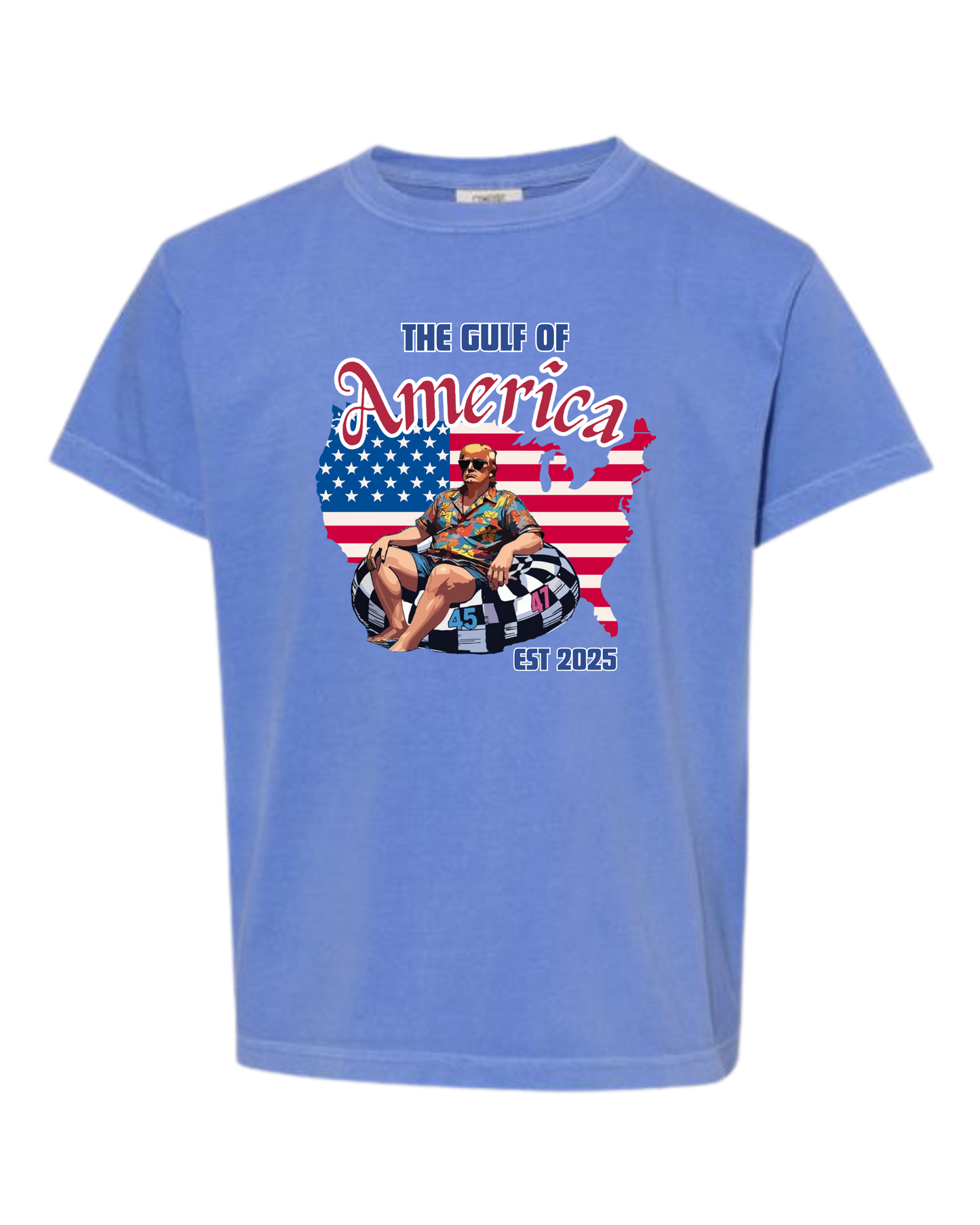 The Gulf of America - Comfort Colors - Heavyweight Youth Tee - Neutral Colors & Blues