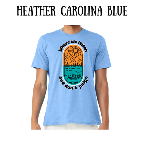 CP - Where We Listen and Don't Judge - Unisex Tee - Blues