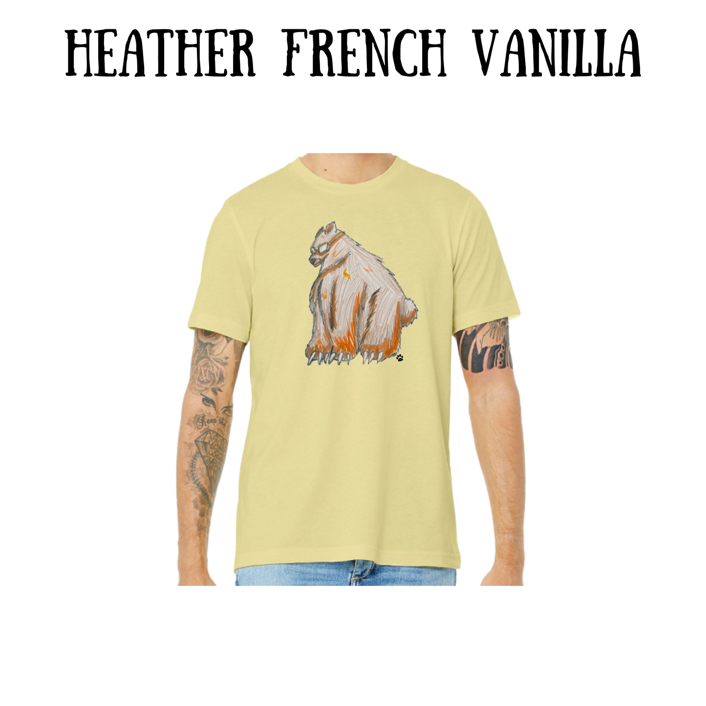 AC - Muscle Bear - Unisex Tee - Yellows, Oranges, Reds