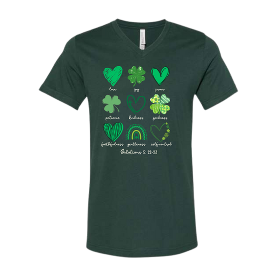 Galatians 5 - St Patrick's Day - Bella+Canvas - Unisex V-Neck - Assorted Colors