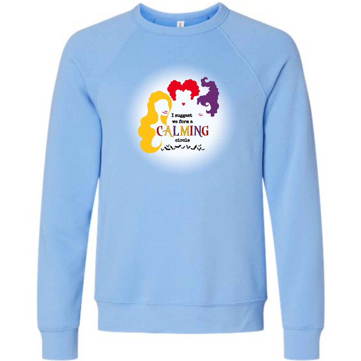 HP - Calming Circle - Sponge Fleece Raglan Sweatshirt - Blues, Purples
