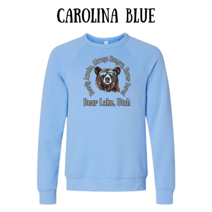 CP - Bear Lake Utah - Sponge Fleece Raglan Sweatshirt - Blues, Purples