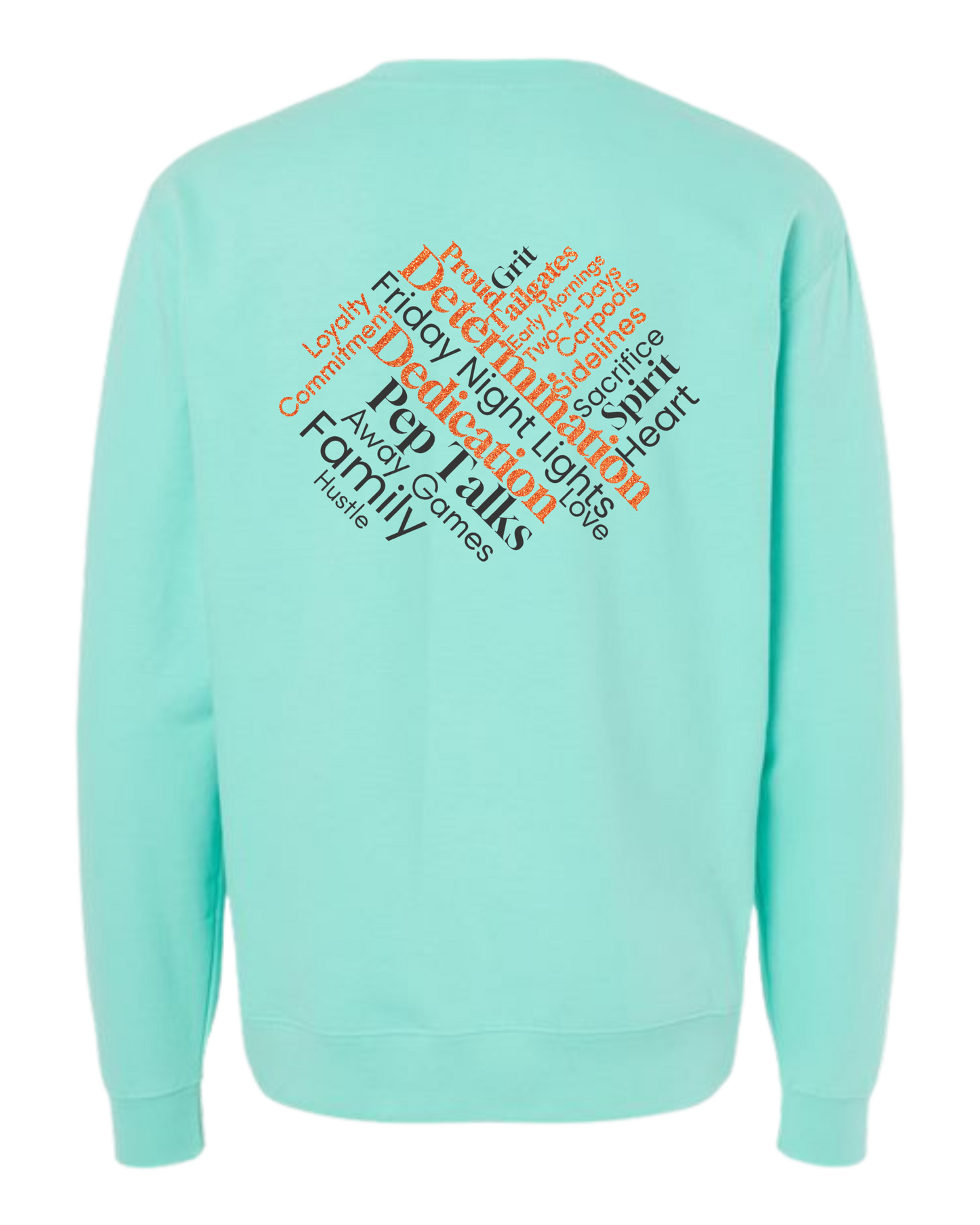 The Life of A Football Mom - Midweight Crewneck Sweatshirt - Deluxe Colors