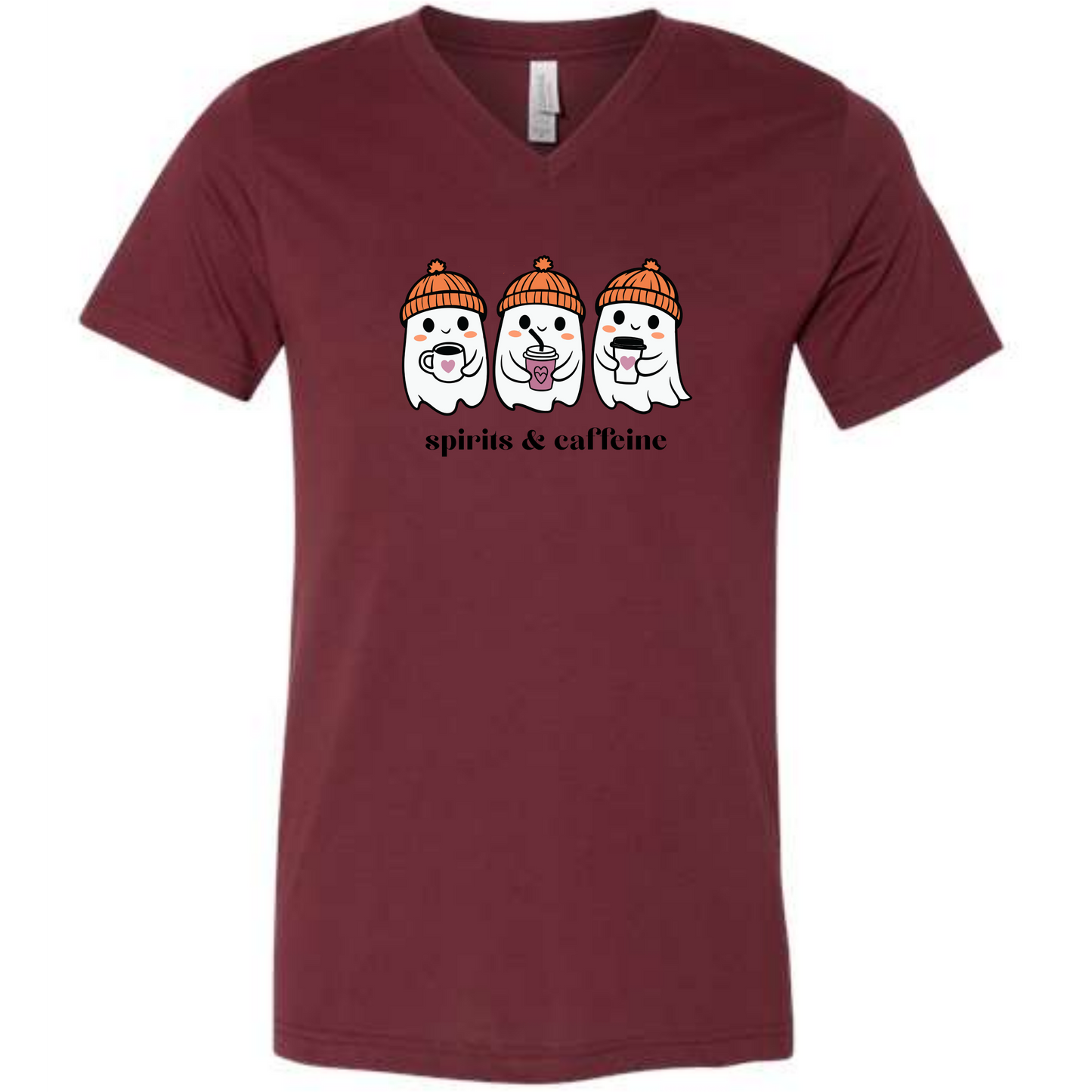 Spirits & Caffeine - Unisex V-Neck - Assorted Colors