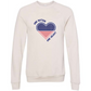 One Nation One Heart - Sponge Fleece Raglan Sweatshirt - Assorted Colors