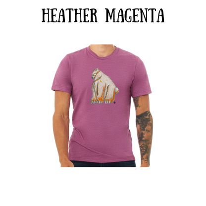 AC - Muscle Bear - Unisex Tee - Pinks, Purples, Neutrals