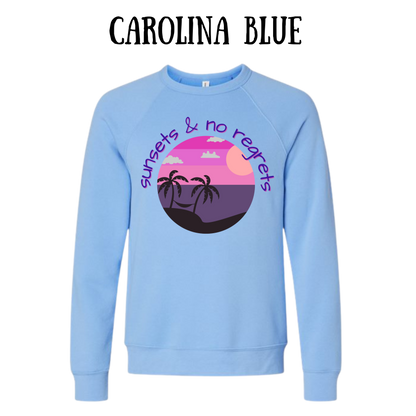 VP - Sunsets & No Regrets - Sponge Fleece Raglan Sweatshirt - Blues, Purples