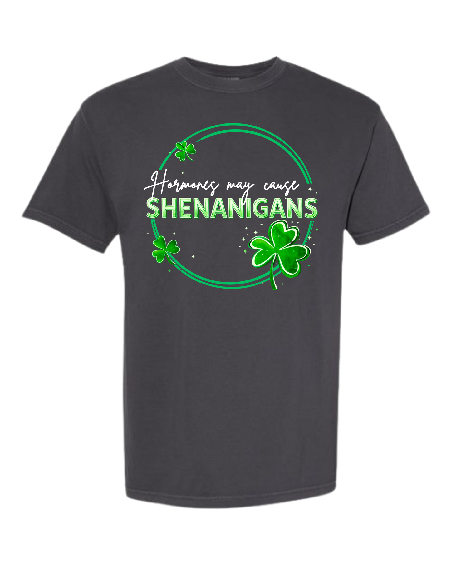 Hormones May Cause Shenanigans - Comfort Colors - Heavyweight Unisex Tee - Neutral Colors