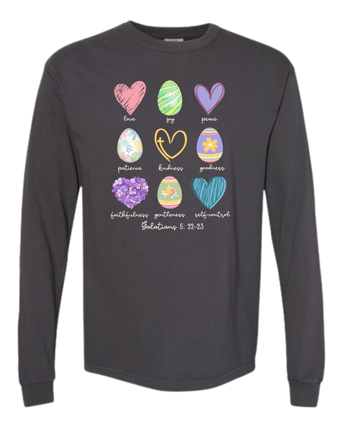 Galatians 5 - Easter - Comfort Colors - Heavyweight Long Sleeve Tee - Neutral Colors