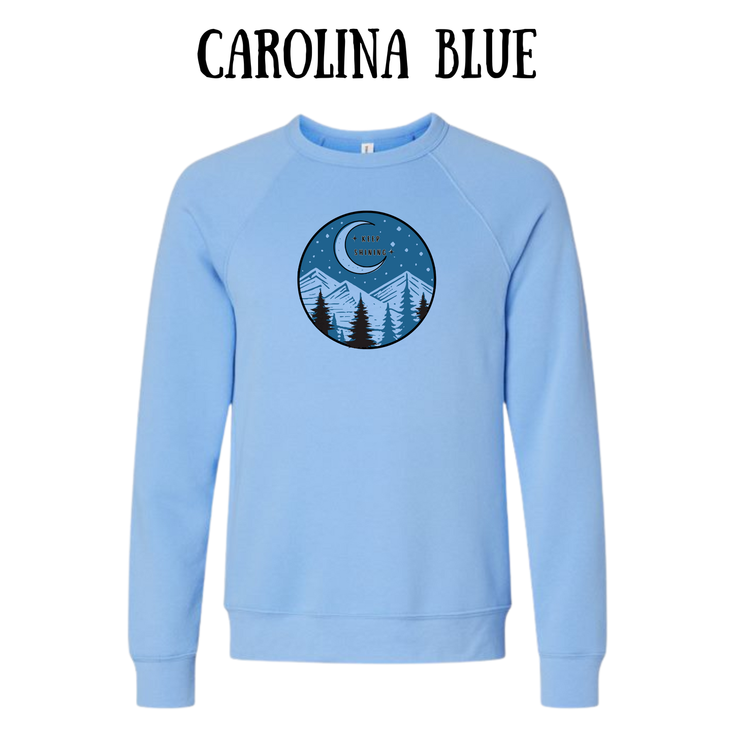 OP - Keep Shining - Sponge Fleece Raglan Sweatshirt - Blues, Purples