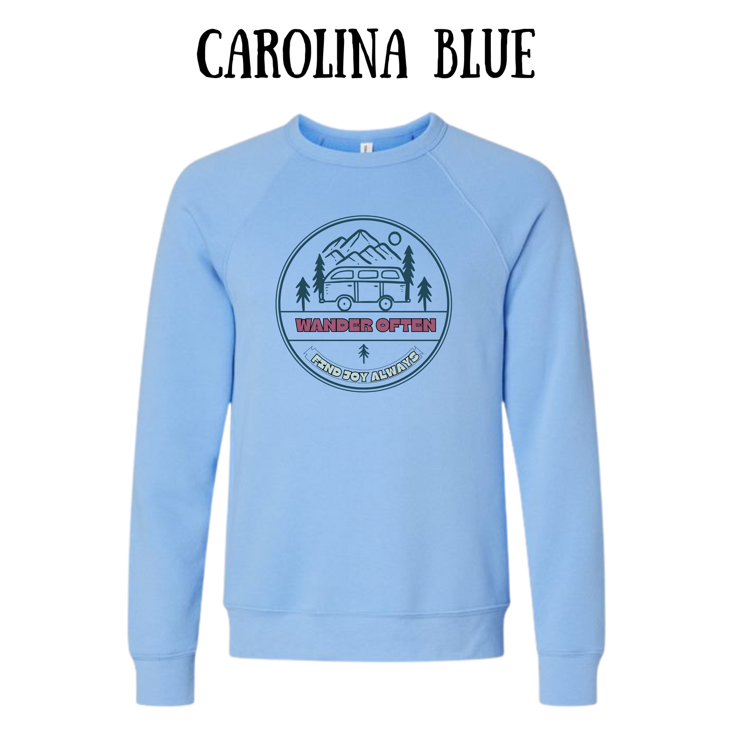 CP - Wander Often - Sponge Fleece Raglan Sweatshirt - Blues, Purples