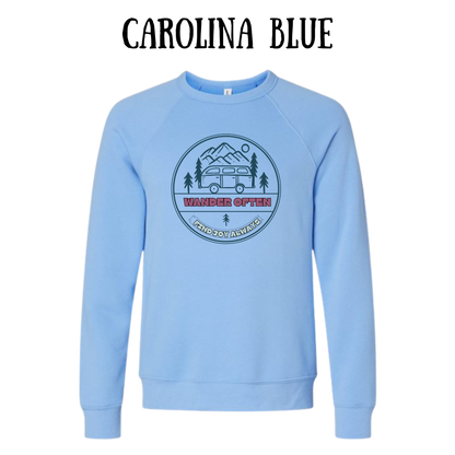CP - Wander Often - Sponge Fleece Raglan Sweatshirt - Blues, Purples