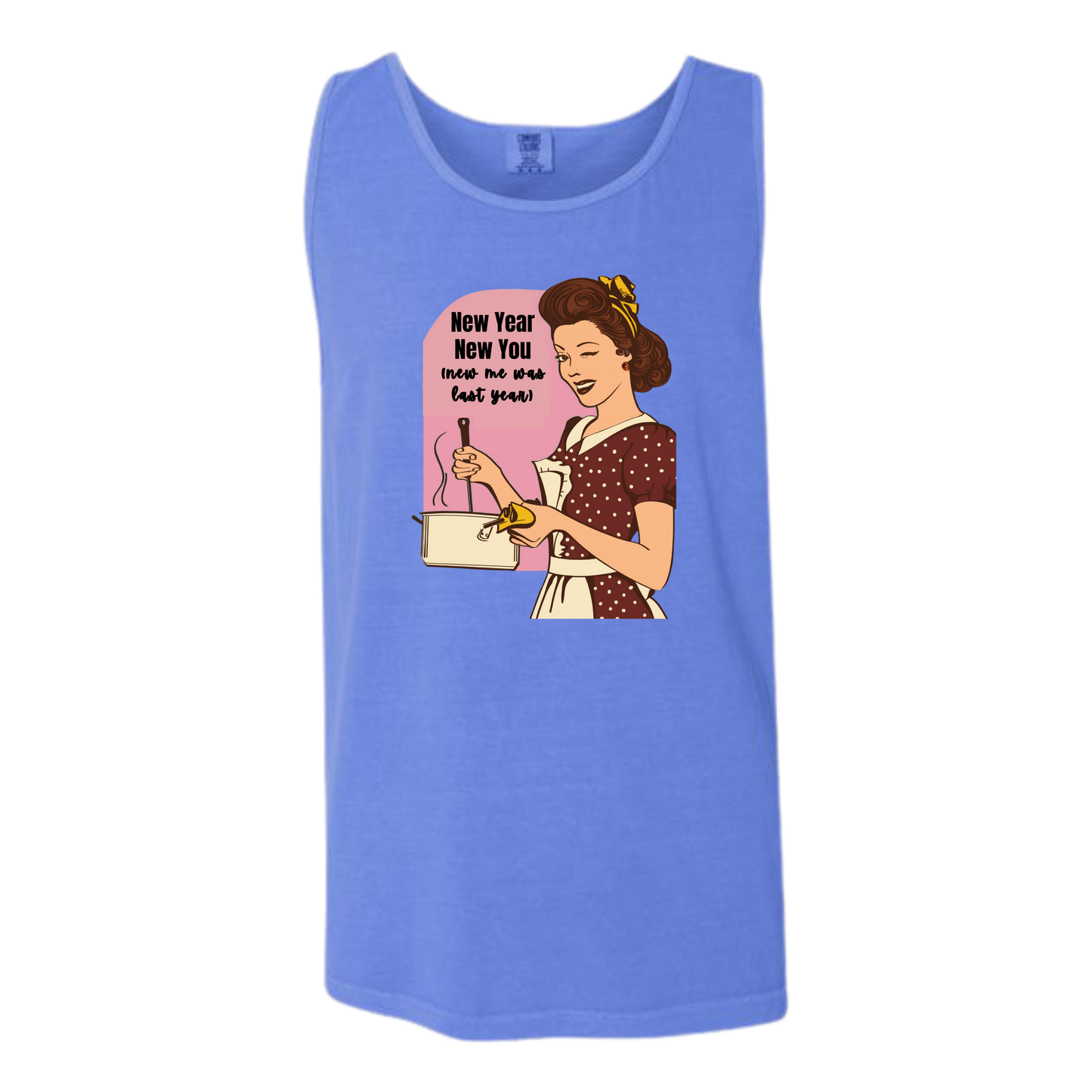 New Year New You - Comfort Colors - Unisex Tank - Neutral Colors & Blues