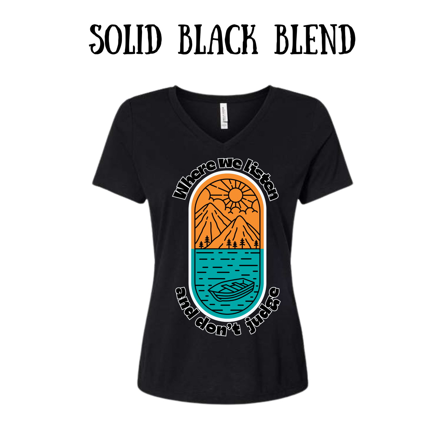 CP - Where We Listen and Don't Judge - Women's V-Neck - Assorted Colors