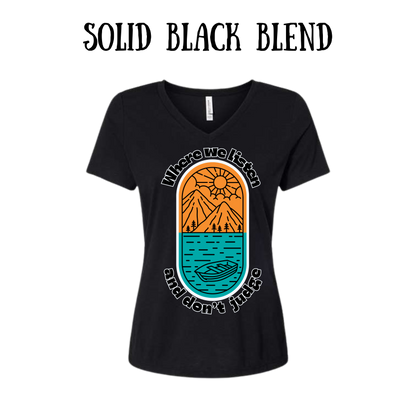 CP - Where We Listen and Don't Judge - Women's V-Neck - Assorted Colors