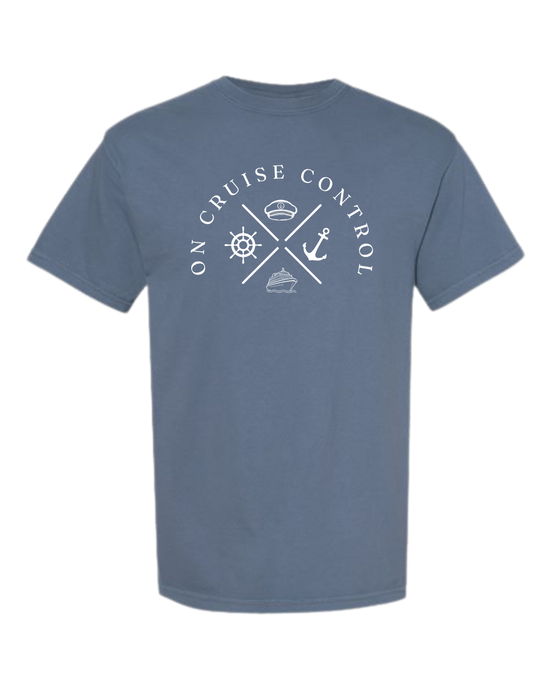 On Cruise Control - Comfort Colors - Heavyweight Unisex Tee - Blues