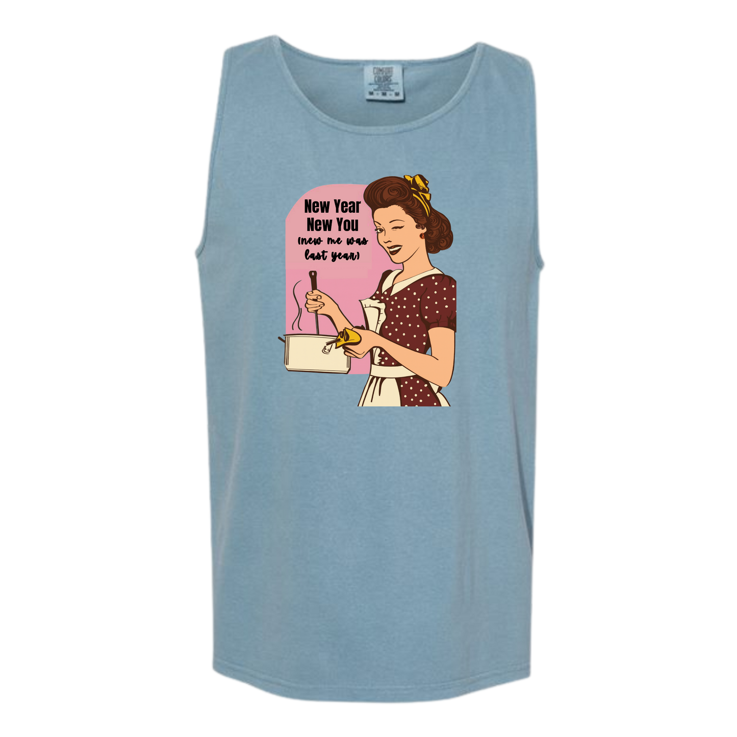 New Year New You - Comfort Colors - Unisex Tank - Neutral Colors & Blues