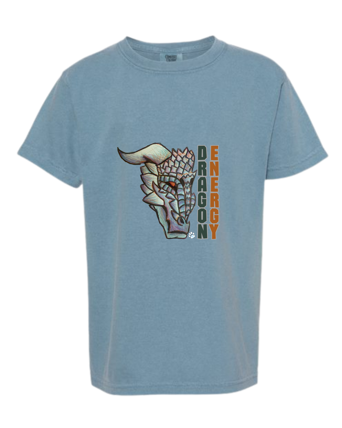Dragon Energy - Comfort Colors - Heavyweight Youth Tee - Neutral Colors & Blues