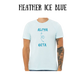 beta to alpha - unisex tee - blues