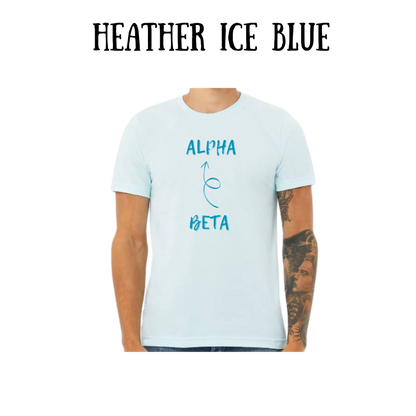 beta to alpha - unisex tee - blues