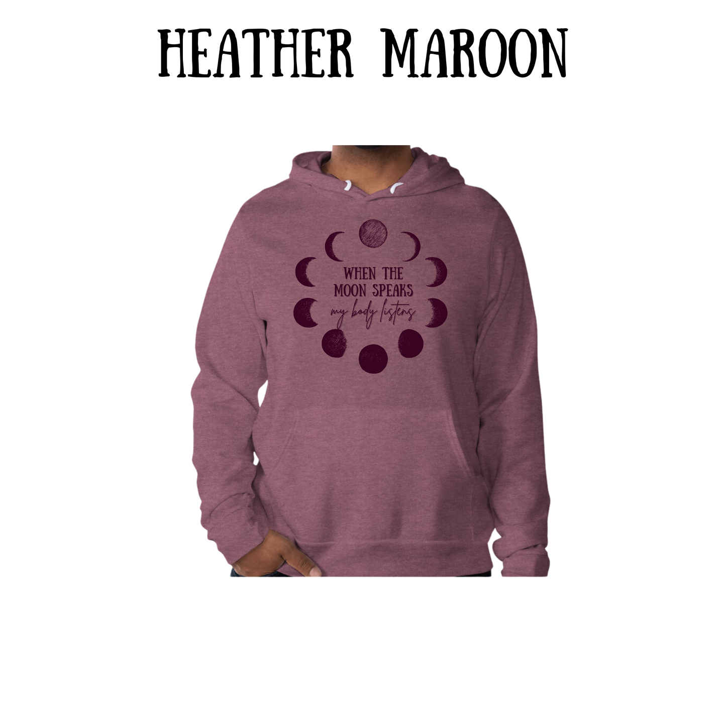 when the moon speaks - sponge fleece hoodie - assorted colors