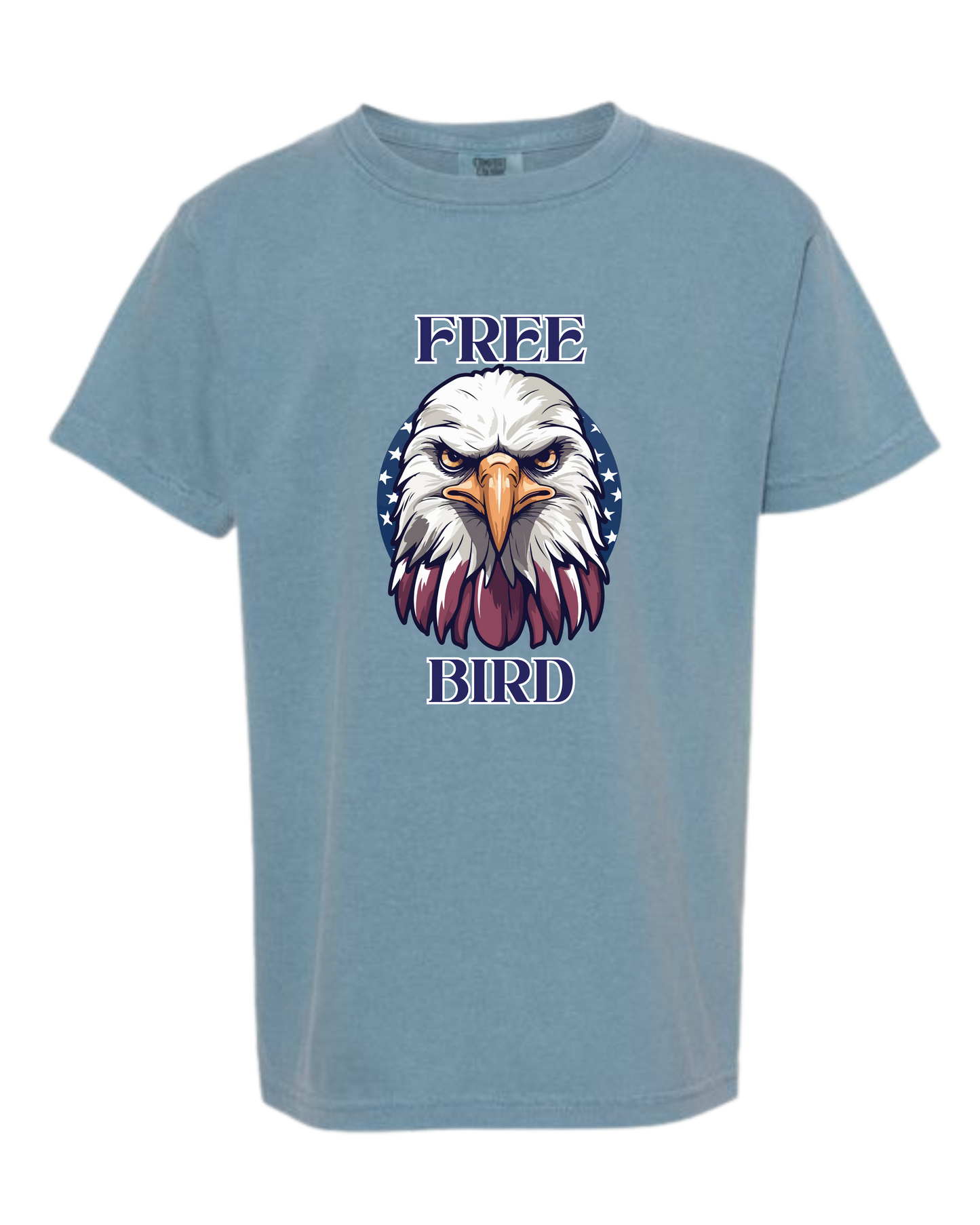 Free Bird - Comfort Colors - Heavyweight Youth Tee - Neutral Colors & Blues