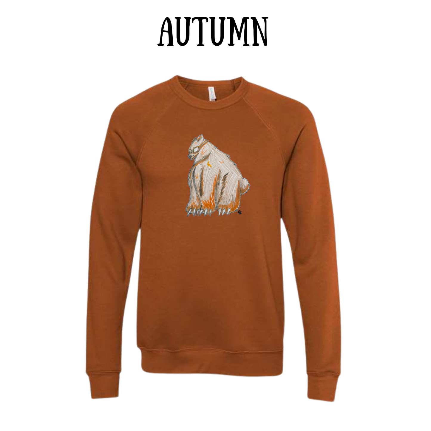 AC - Muscle Bear - Sponge Fleece Raglan Sweatshirt - Assorted Colors