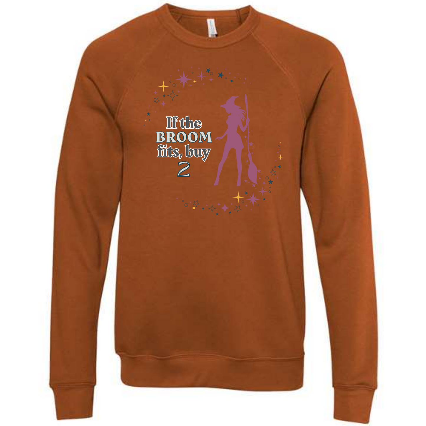 If The Broom Fits - Sponge Fleece Raglan Sweatshirt - Assorted Colors