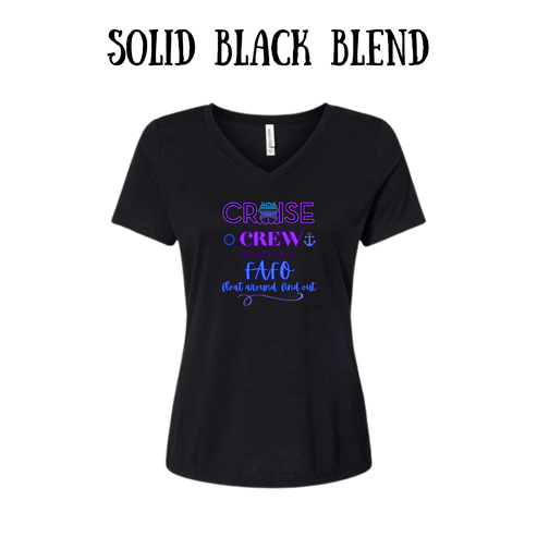 VP - Cruise Crew FAFO - Women's V-Neck - Assorted Colors