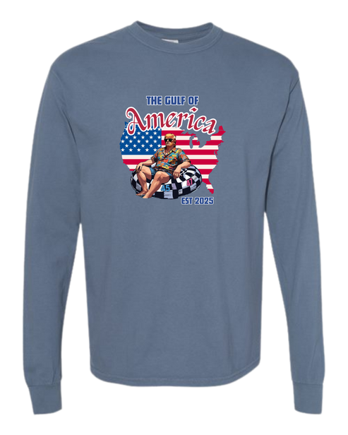 The Gulf of America - Comfort Colors - Heavyweight Long Sleeve Tee - Blues & Greens
