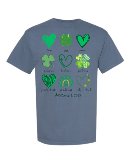 Galatians 5 - St Patrick's Day - Comfort Colors - Heavyweight Unisex Tee - Blues